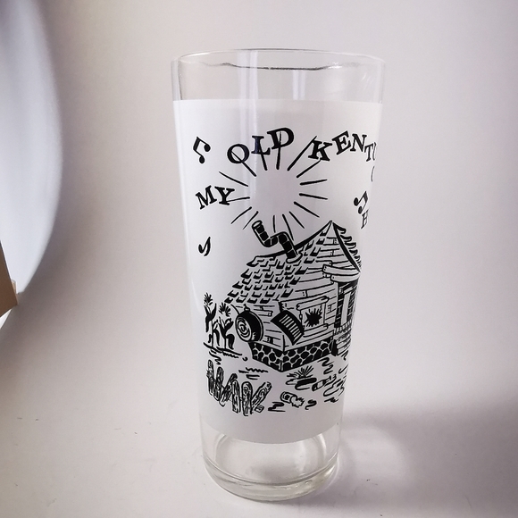 Vintage My Old Kentucky Home Drinking Glass with Sheet Music - Picture 1 of 15